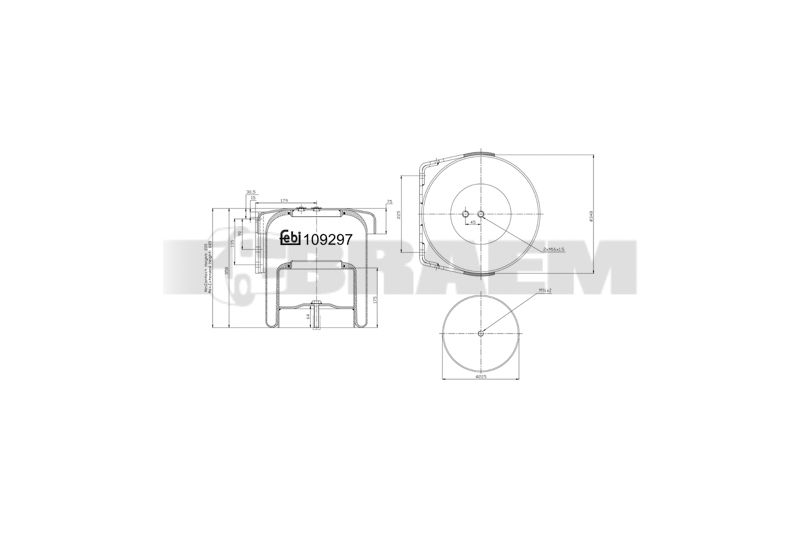 Pièces détachées camions et bus - Suspension - Suspension - Coussin pneumatique - VBA000.694