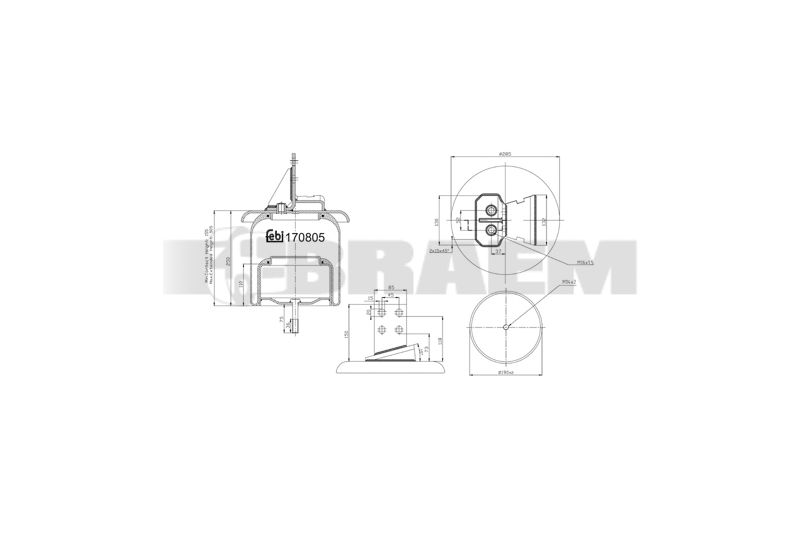 Pièces détachées camions et bus - Suspension - Suspension - Coussin pneumatique - VBA000.718