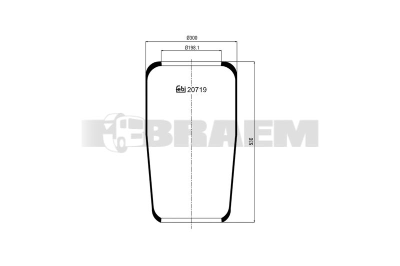 Pièces détachées camions et bus - Suspension - Suspension - Coussin pneumatique - VBA001.390