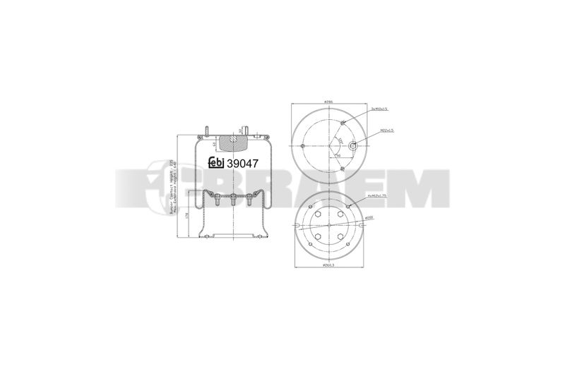 Pièces détachées camions et bus - Suspension - Suspension - Coussin pneumatique - VBA001.515