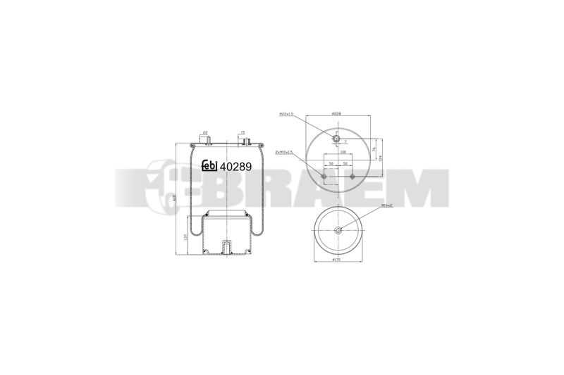 Pièces détachées camions et bus - Suspension - Suspension - Coussin pneumatique - VBA001.560