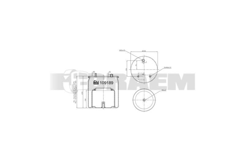 Pièces détachées camions et bus - Suspension - Suspension - Coussin pneumatique - VBA001.976