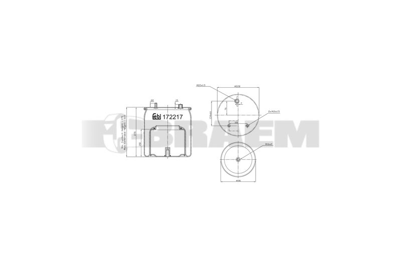 Pièces détachées camions et bus - Suspension - Suspension - Coussin pneumatique - VBA002.032
