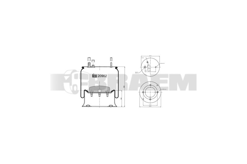Pièces détachées camions et bus - Suspension - Suspension - Coussin pneumatique - VBA002.446