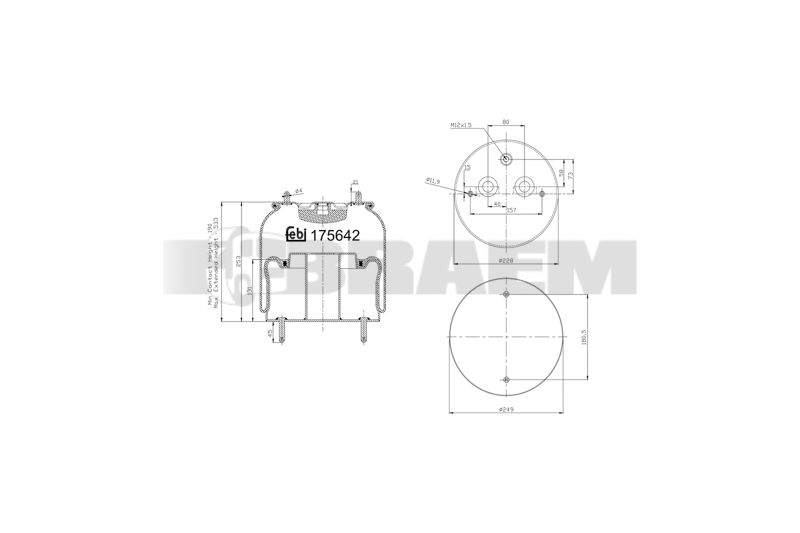 Pièces détachées camions et bus - Suspension - Suspension - Coussin pneumatique - VBA003.137