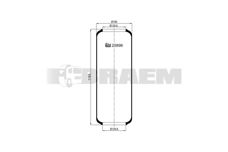 Pièces détachées camions et bus - Suspension - Suspension - Coussin pneumatique - VBA003.542