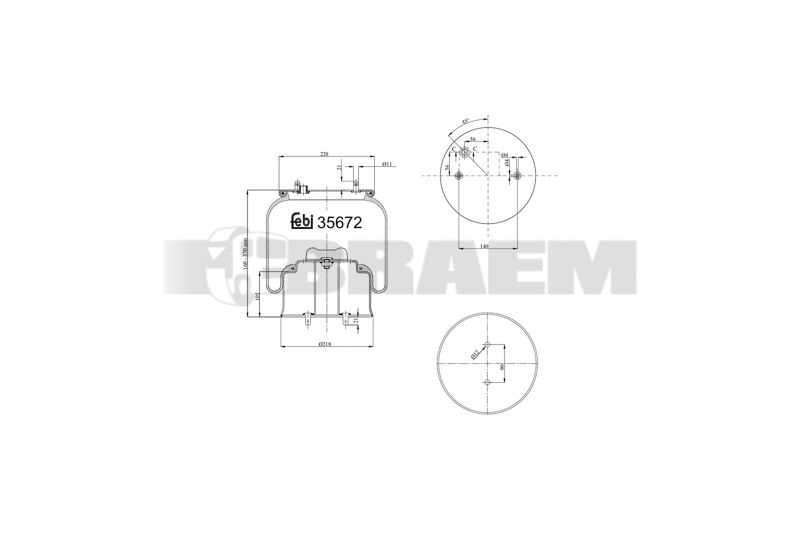 Pièces détachées camions et bus - Suspension - Suspension - Coussin pneumatique - VBA003.666