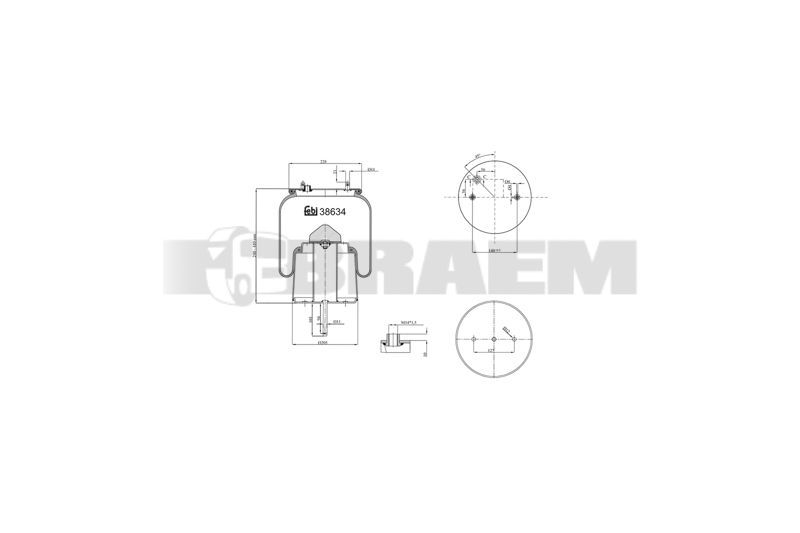 Pièces détachées camions et bus - Suspension - Suspension - Coussin pneumatique - VBA003.684