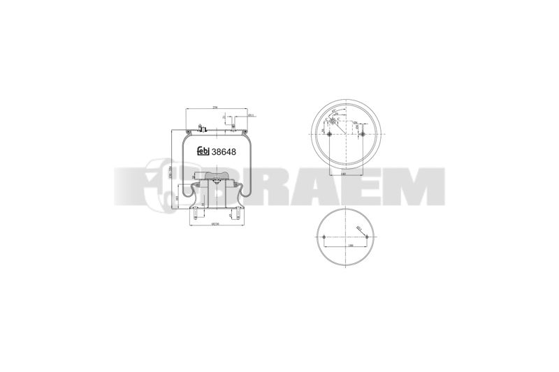Pièces détachées camions et bus - Suspension - Suspension - Coussin pneumatique - VBA003.685