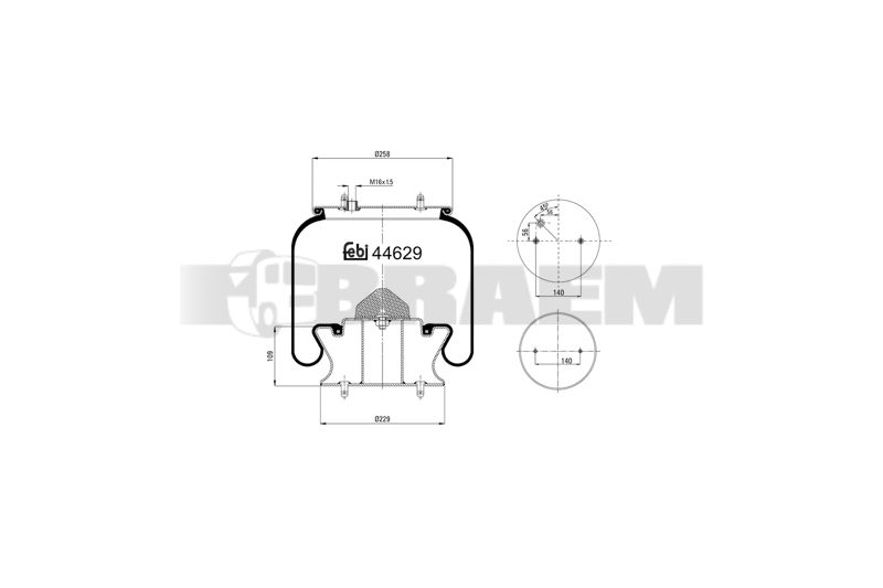 Pièces détachées camions et bus - Suspension - Suspension - Coussin pneumatique - VBA003.772