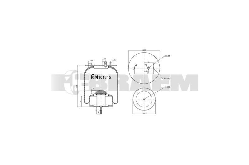 Pièces détachées camions et bus - Suspension - Suspension - Coussin pneumatique - VBA003.931