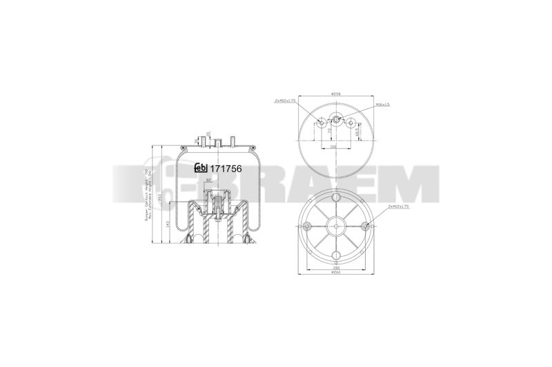 Pièces détachées camions et bus - Suspension - Suspension - Coussin pneumatique - VBA004.1118