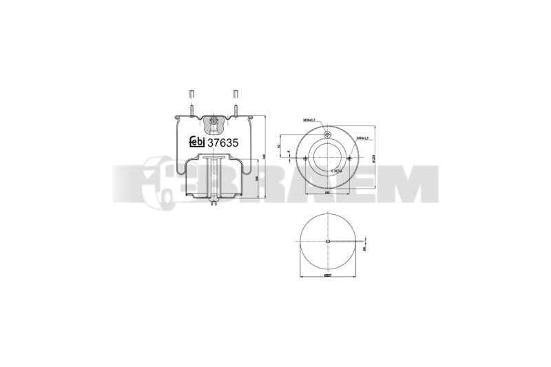 Pièces détachées camions et bus - Suspension - Suspension - Coussin pneumatique - VBA004.1888
