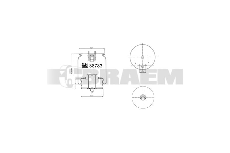 Pièces détachées camions et bus - Suspension - Suspension - Coussin pneumatique - VBA004.1903
