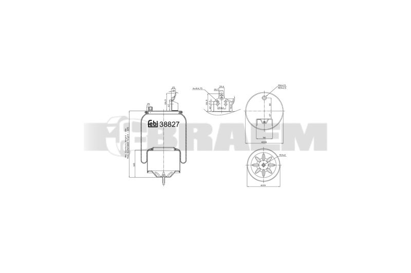 Pièces détachées camions et bus - Suspension - Suspension - Coussin pneumatique - VBA004.1905