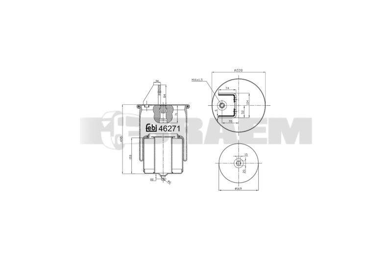 Pièces détachées camions et bus - Suspension - Suspension - Coussin pneumatique - VBA004.2089