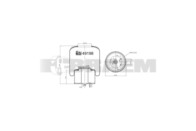 Pièces détachées camions et bus - Suspension - Suspension - Coussin pneumatique - VBA004.2191