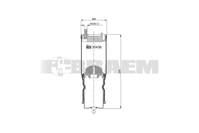 Pièces détachées camions et bus - Suspension - Suspension - Coussin pneumatique - VBA004.379