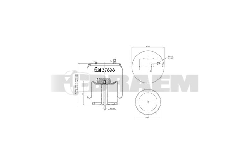 Pièces détachées camions et bus - Suspension - Suspension - Coussin pneumatique - VBA004.394