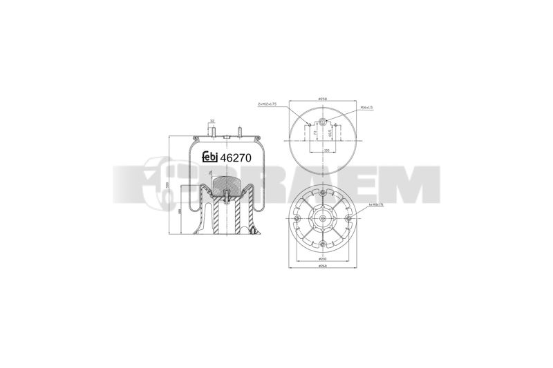 Pièces détachées camions et bus - Suspension - Suspension - Coussin pneumatique - VBA004.499