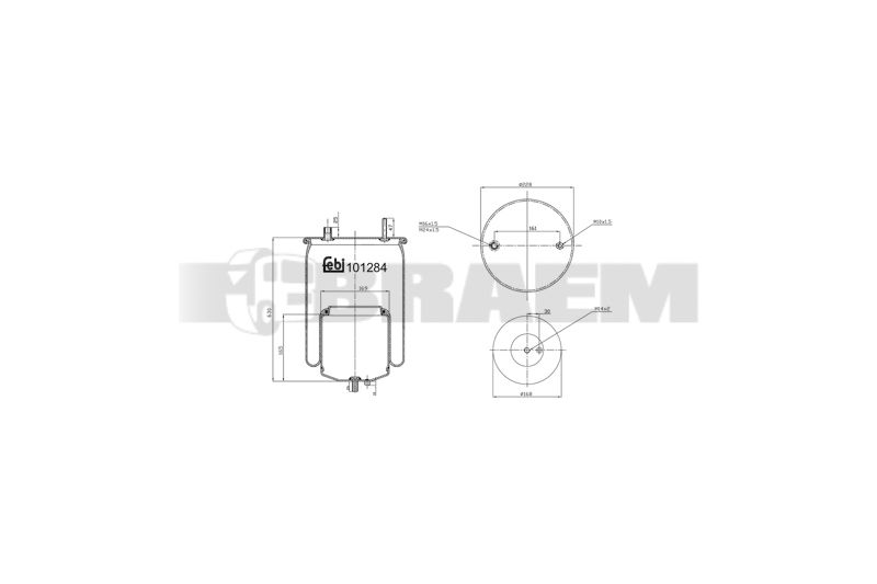 Pièces détachées camions et bus - Suspension - Suspension - Coussin pneumatique - VBA004.657