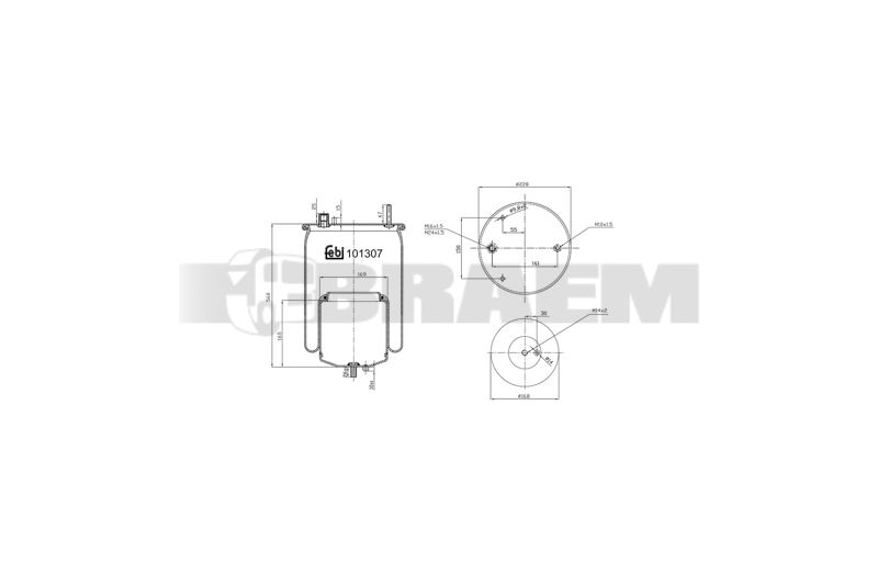 Pièces détachées camions et bus - Suspension - Suspension - Coussin pneumatique - VBA004.661