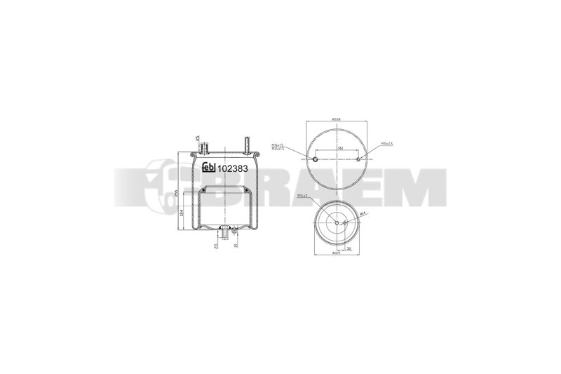 Pièces détachées camions et bus - Suspension - Suspension - Coussin pneumatique - VBA004.685