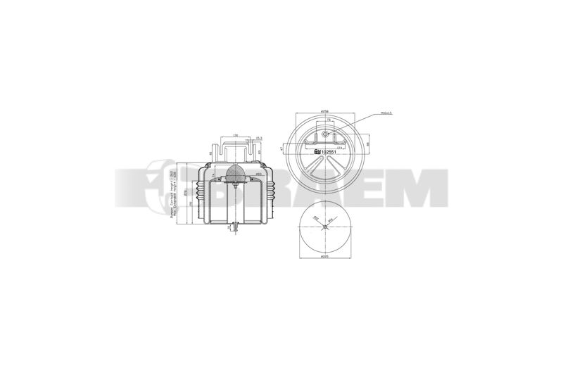 Pièces détachées camions et bus - Suspension - Suspension - Coussin pneumatique - VBA004.691