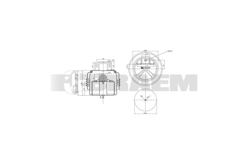 Pièces détachées camions et bus - Suspension - Suspension - Coussin pneumatique - VBA004.730