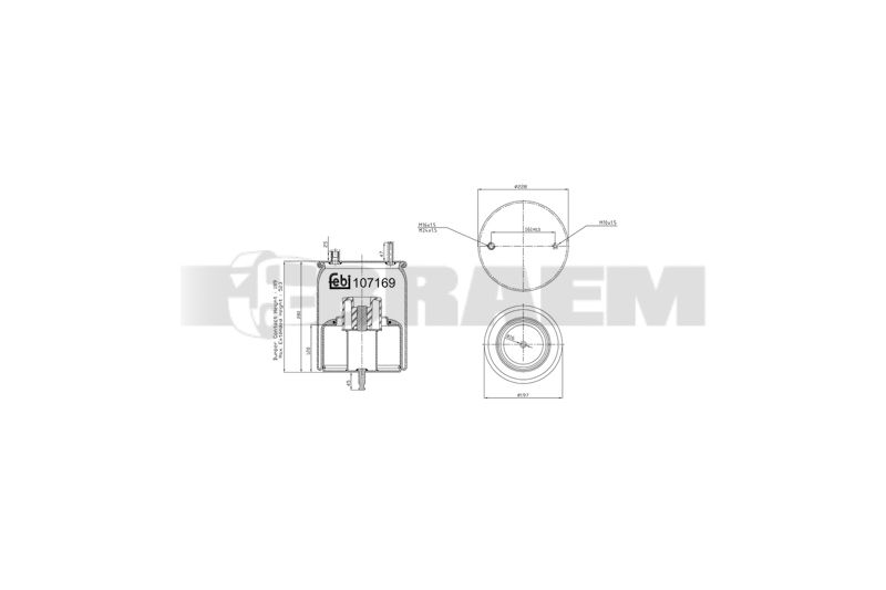 Pièces détachées camions et bus - Suspension - Suspension - Coussin pneumatique - VBA004.851