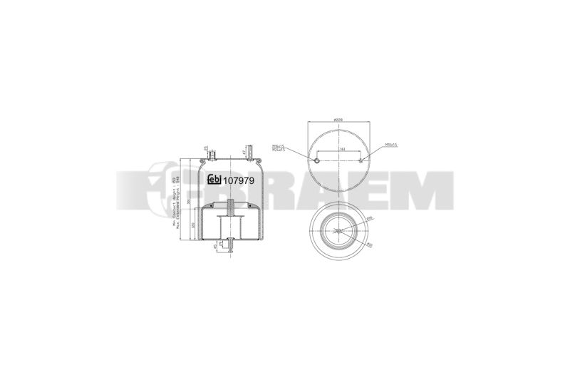 Pièces détachées camions et bus - Suspension - Suspension - Coussin pneumatique - VBA004.887