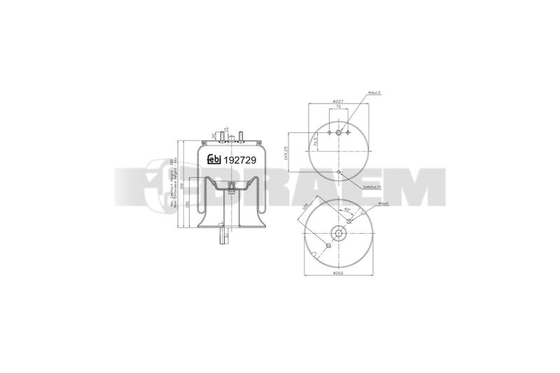Pièces détachées camions et bus - Suspension - Suspension - Coussin pneumatique - VBA005.108