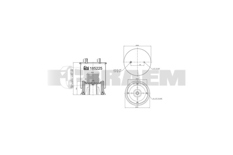 Pièces détachées camions et bus - Suspension - Suspension - Coussin pneumatique - VBA005.878