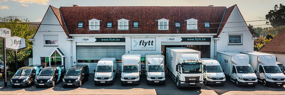 Flytt – Huur uw bestelwagen, minibus, vrachtwagen of trekker!